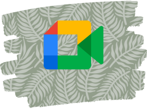 Counselling via the Google Meet app as shown in the google meet symbol.